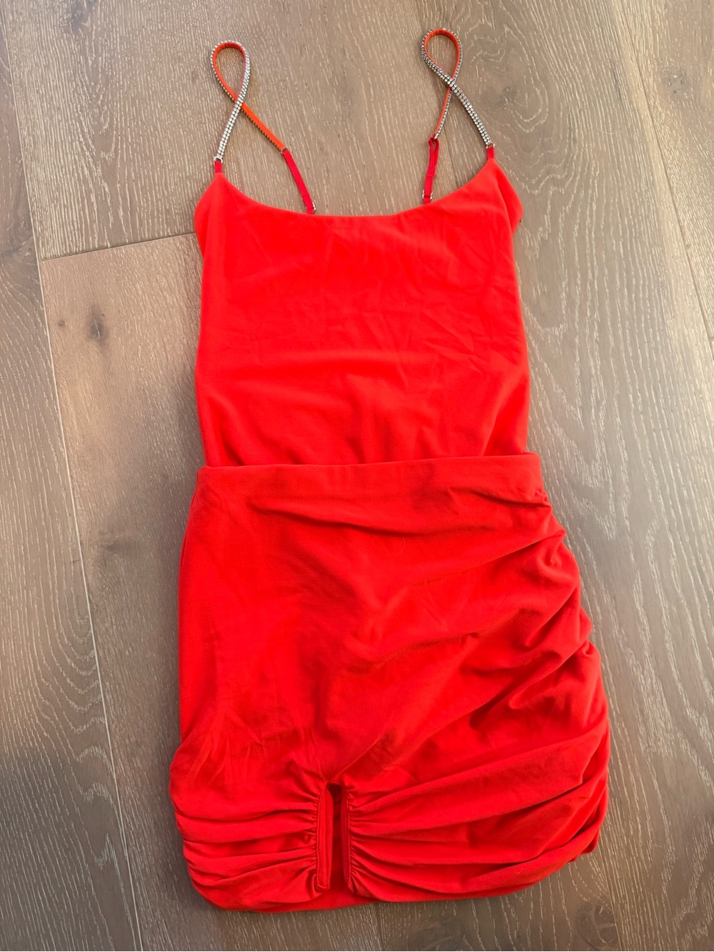 ALIX NYC- matching bodysuit and mini skirt in the shade "Siren." Size small